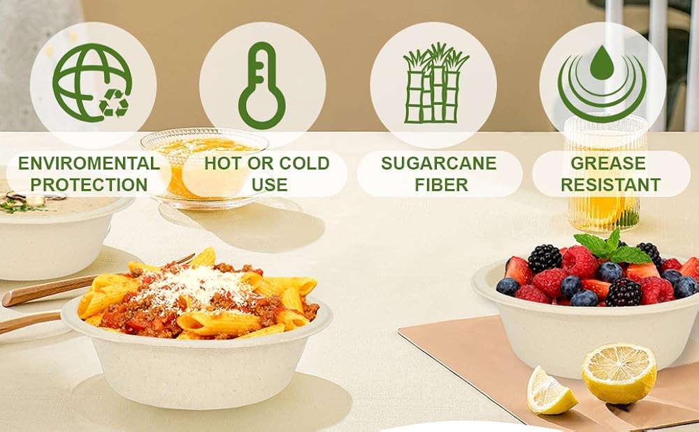 Paper Bowls, Natural postable Disposable Soup Bowls,