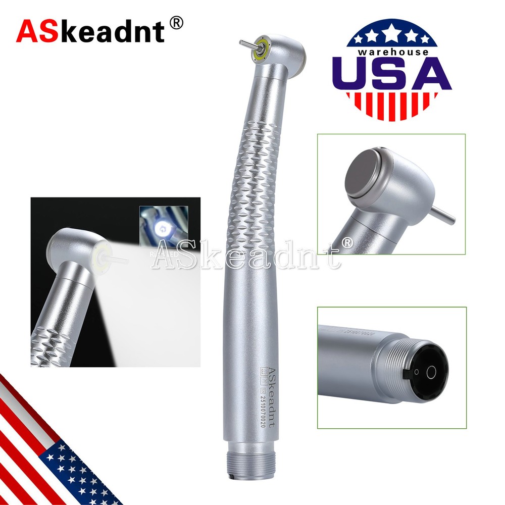 Fiber Optic LED E-generator Shadowless Ring Handpiece Ceramic Bearing 2Holes USA