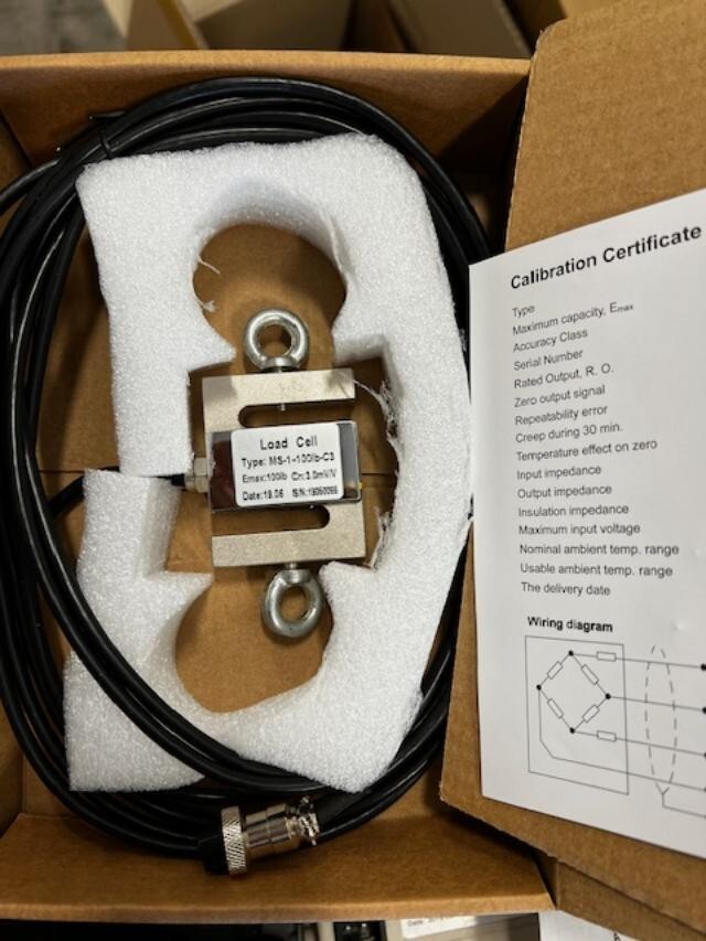 100 LB CALIBRATED S-TYPE LOAD CELL INDICATOR CRANE SCALE TENSION/ COMPRESSION