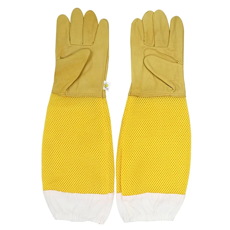 1 Pair Beekeeper Gloves Protective Sleeves Ventilated Professional Anti Bee