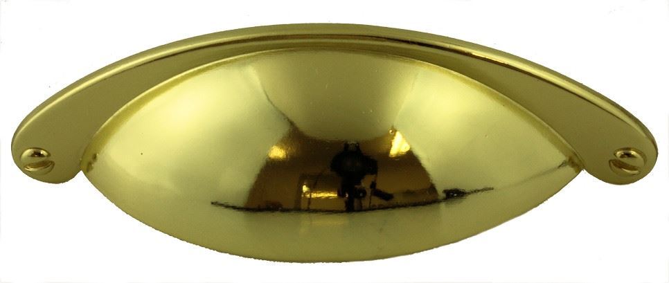 2-1/2" Country Store Cup Pull Polished Brass