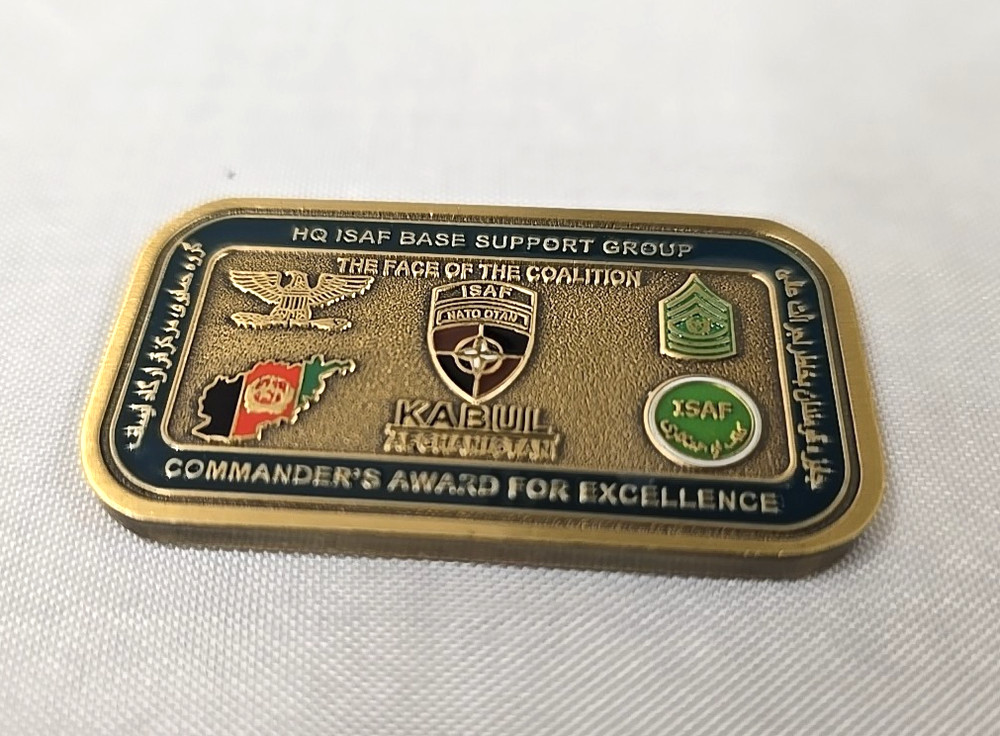HQ ISAF Base Support Group Comm. Award for Excellence Challenge Coin