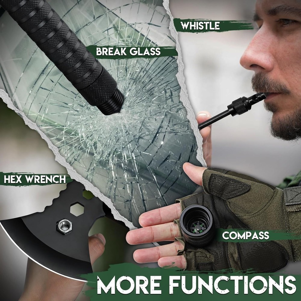 Tactical Axe 2 Pack, Sharp Tomahawk with Sheath, Portable Tomahawk with Clip ...