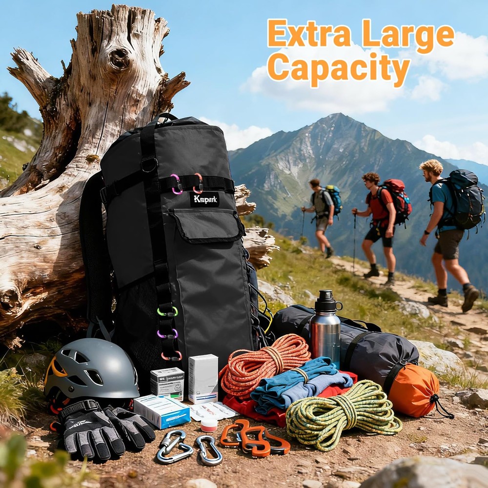 Rock Climbing Rope Storage Bag - Large Capacity Tree Rope Storage Backpack, W...