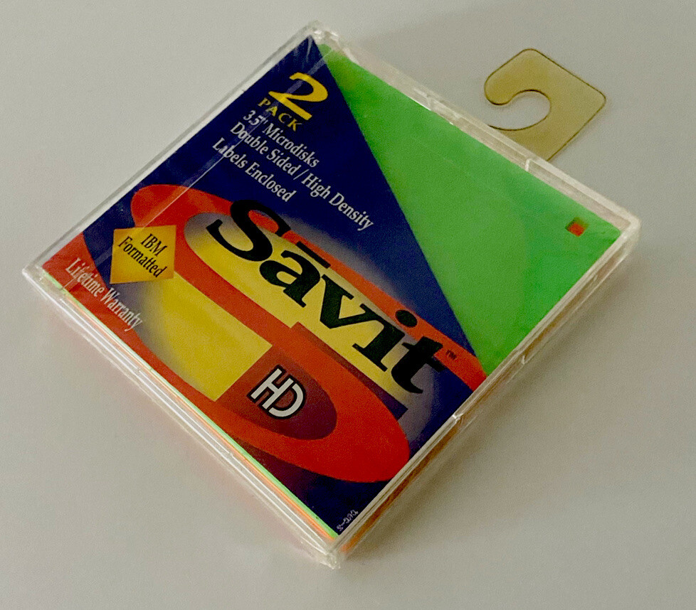 Savit HD 3.5 Microdisk IBM Formatted 2 Pack Sealed