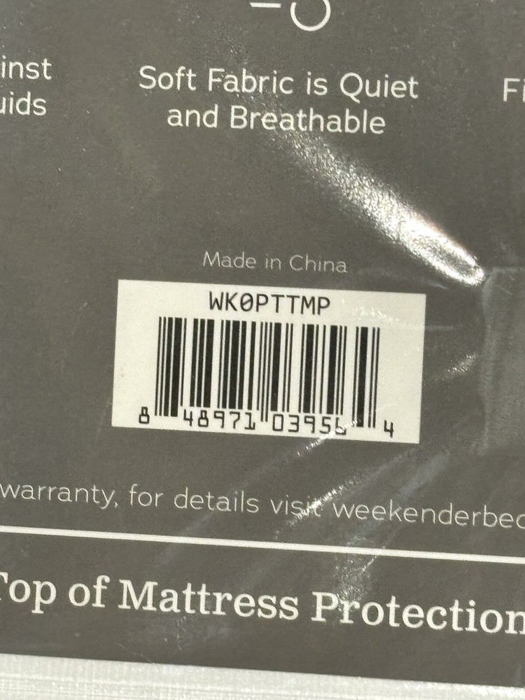Weekender Jersey White Waterproof Mattress Protector Twin Size WK0PTTMP