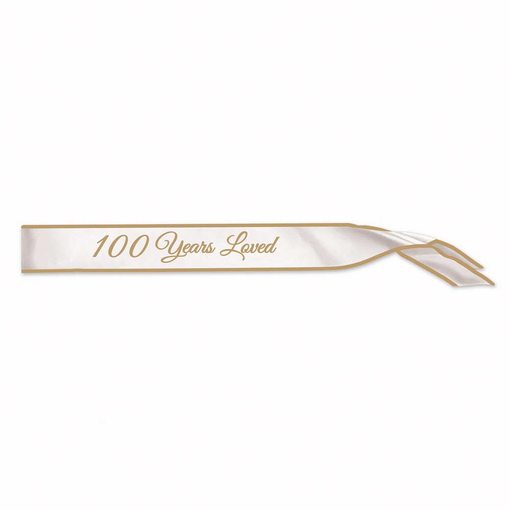 100 Years Loved Satin Sash (Single)