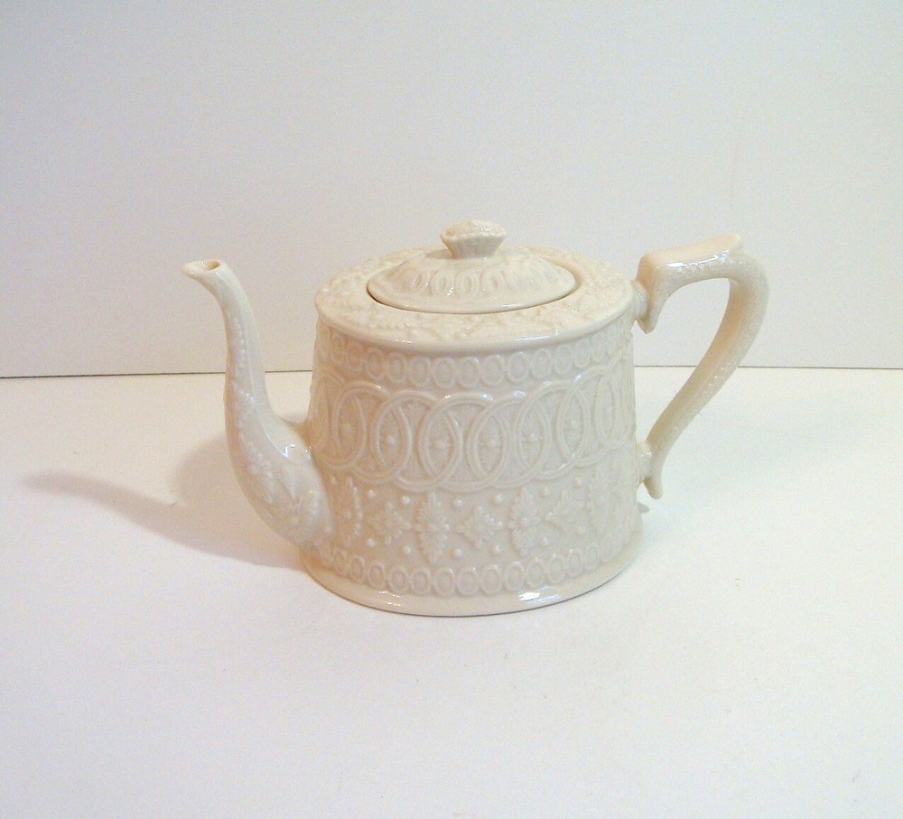 Two's Company Creamware Teapot
