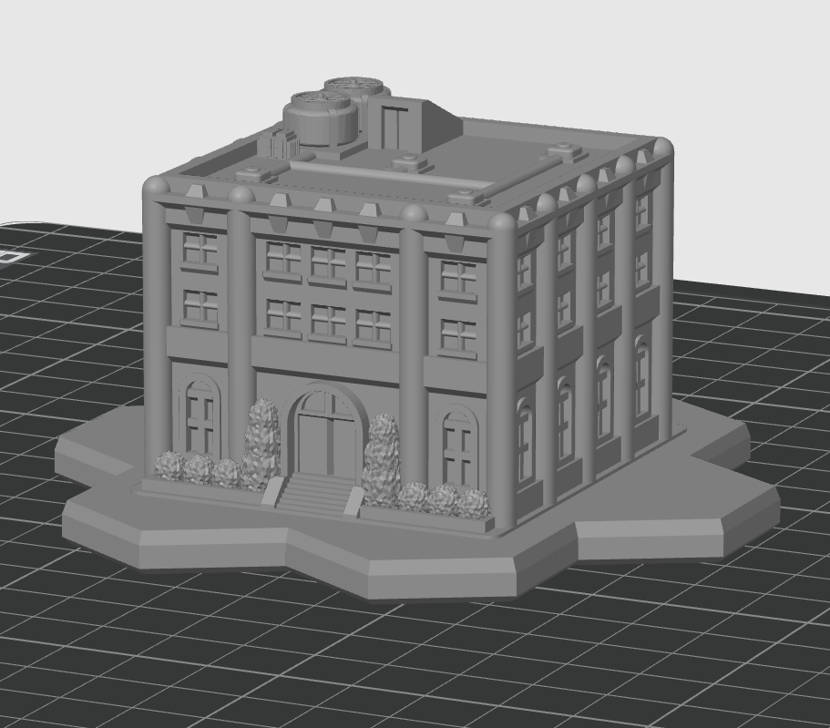 Modern Bank (on Hexes)- Tabletop Wargame Terrain Battletech