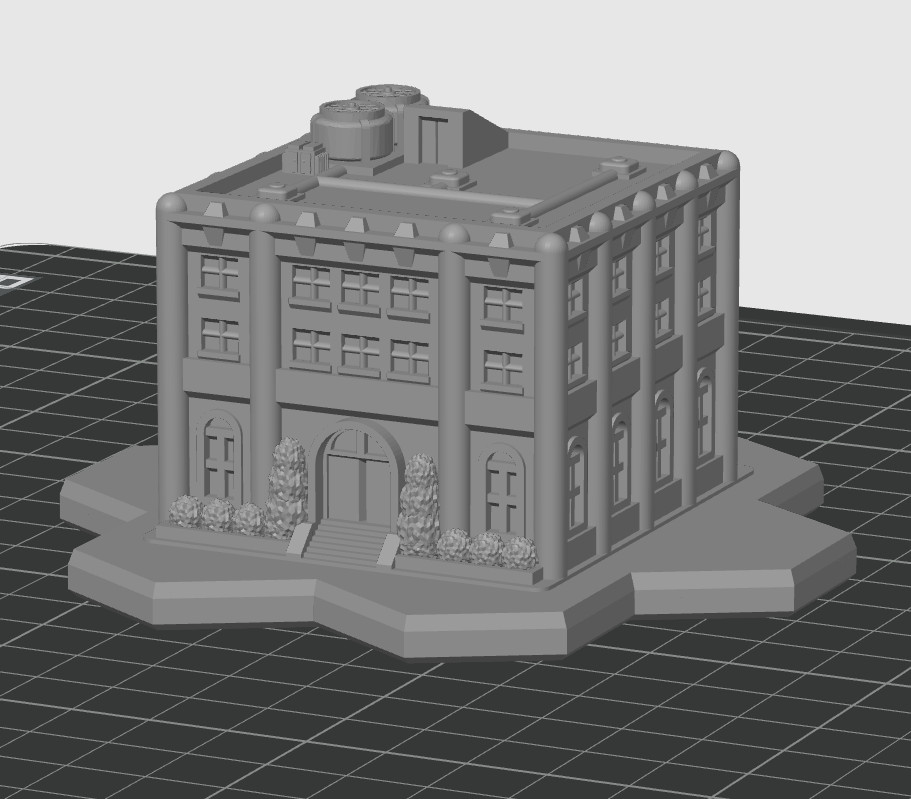 Modern Bank (on Hexes)- Tabletop Wargame Terrain For Battletech