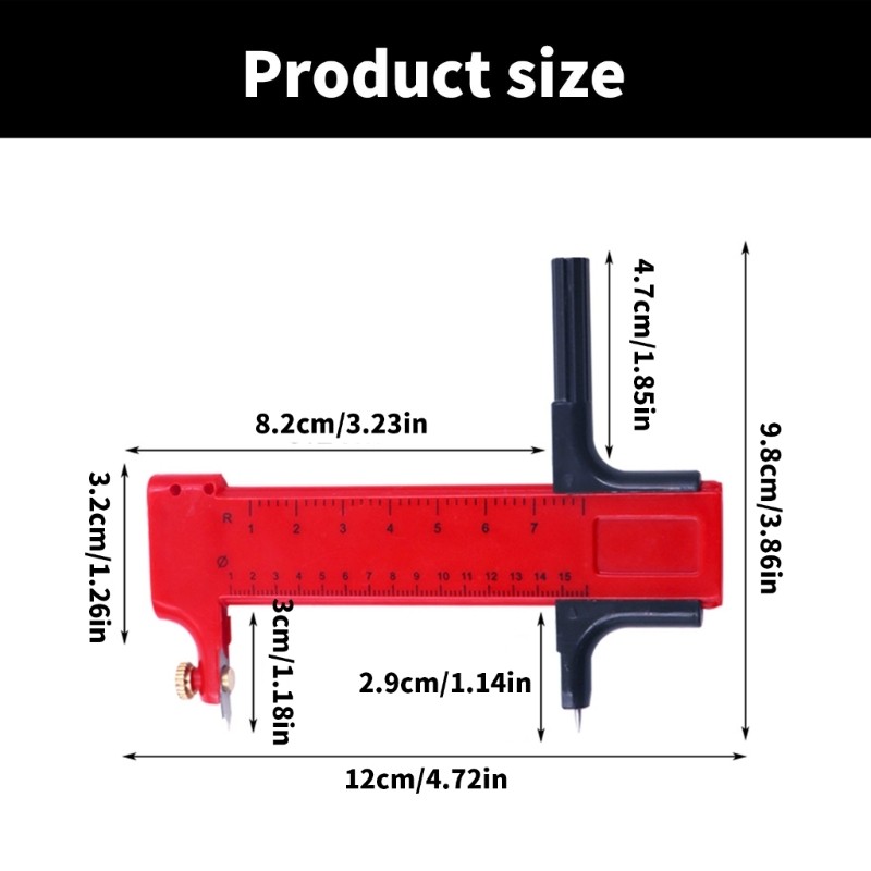 Rotary Compass Cutter Adjustable Circular Cutting Tool Dia for 2cm-15cm Circles