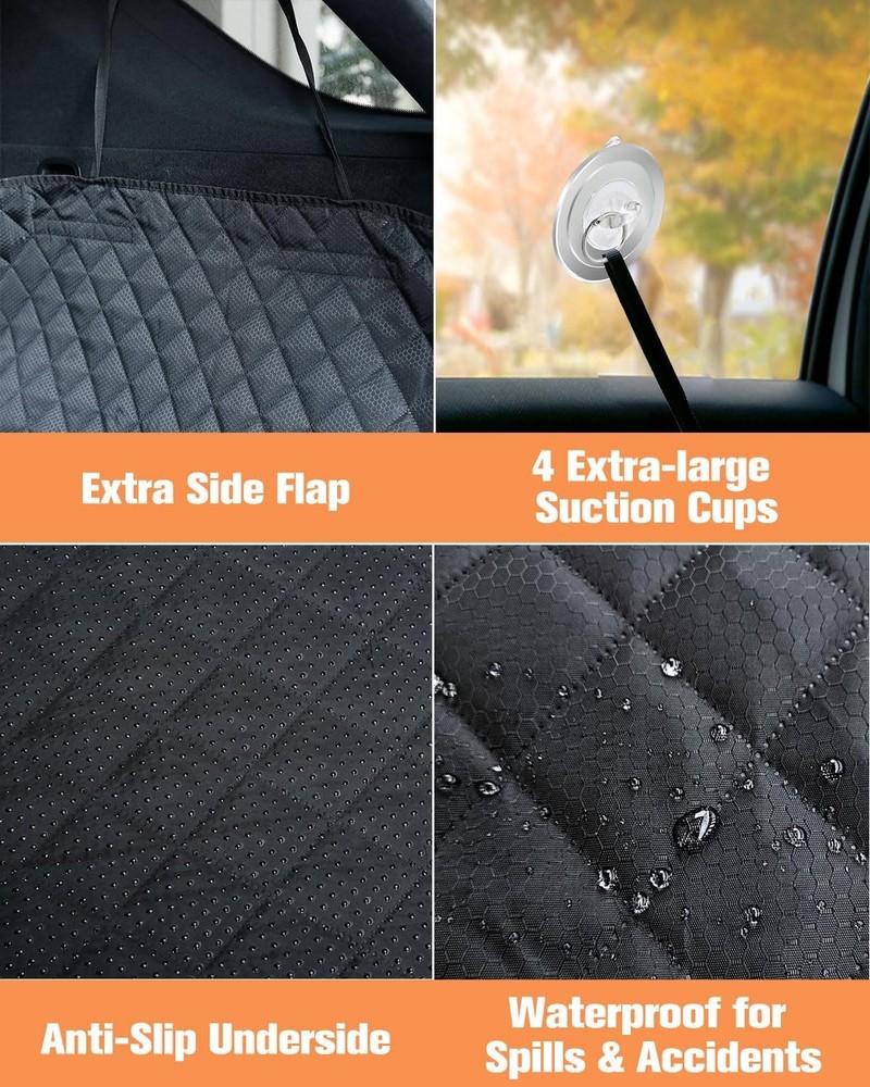 SUV Cargo Liner for Dogs with Mesh Window, Waterproof Pet Cargo...