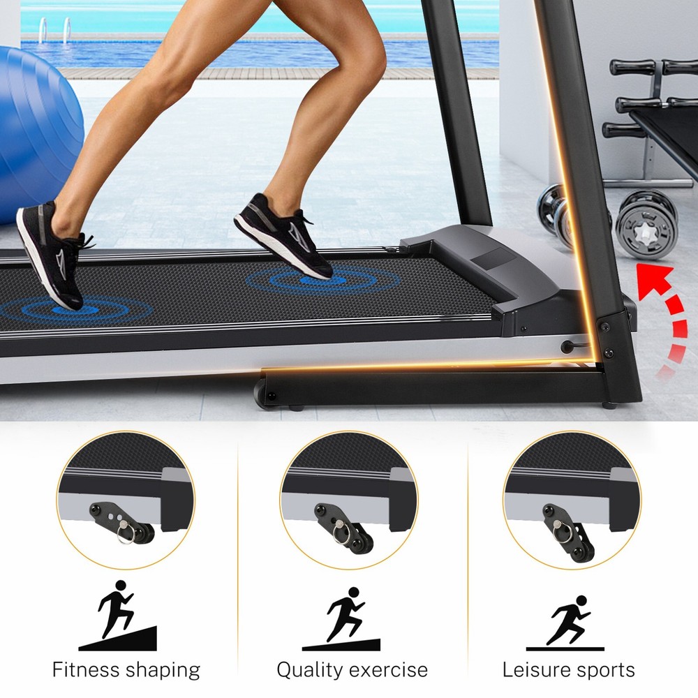 3.25HP Foldable Treadmill for Home Quiet Folding Running Jogging Machine, 350LBS