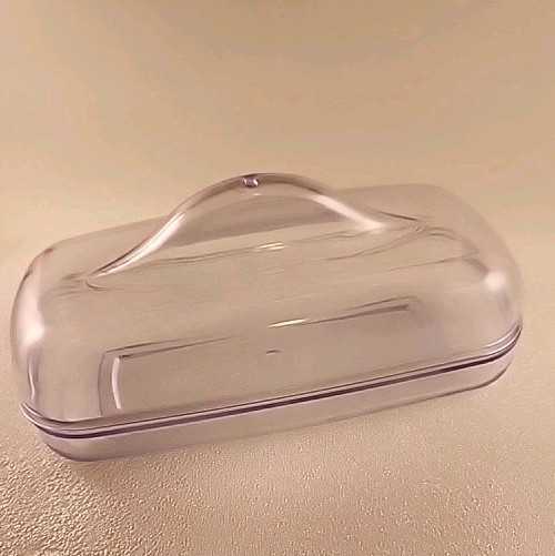 Modern Style Acrylic Butter Dish with Lid Unbranded Tableware 2 stick capacity