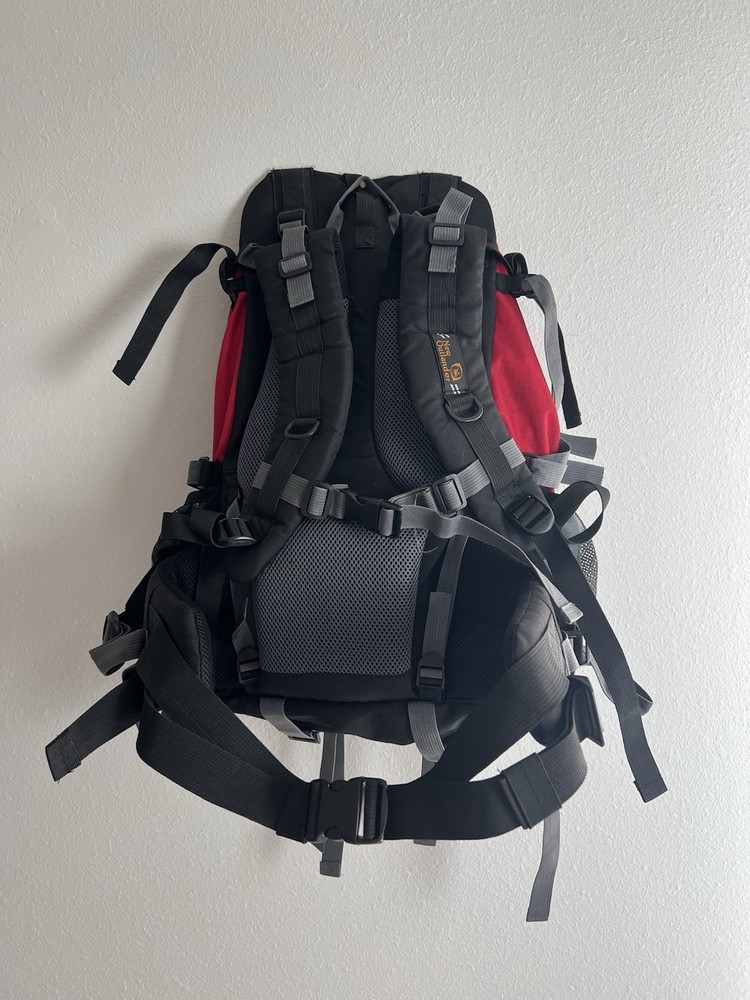 Outlander Extreme 80 Hiking Backpack Red Gray Reflective