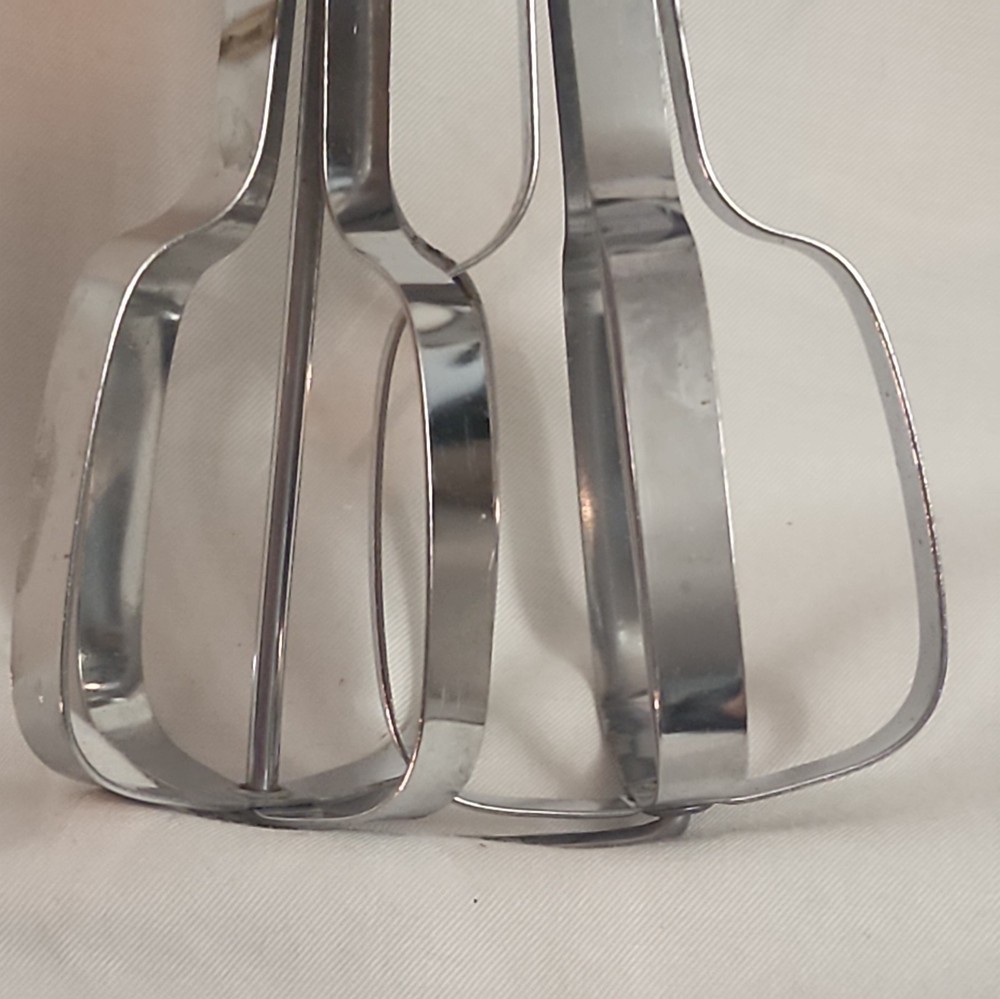 Vintage Ekco Hand Held Egg Beater W/Slanted Black Handle