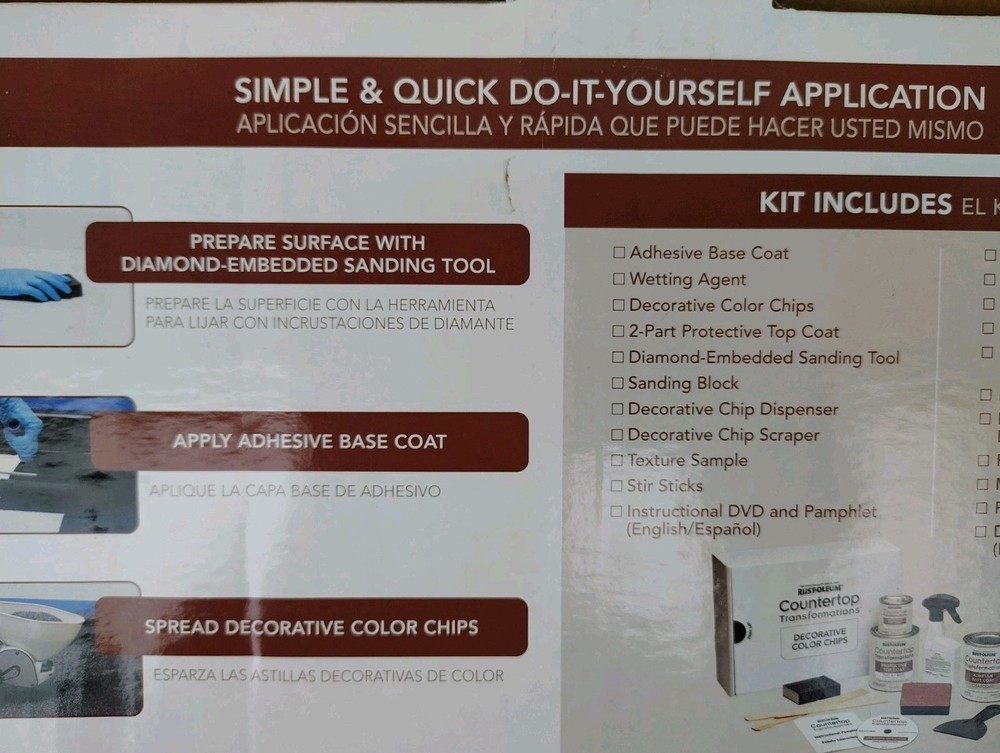 RustOleum 258529 Countertop Transformations Pebbled Ivory 70oz. Kit New Open Box
