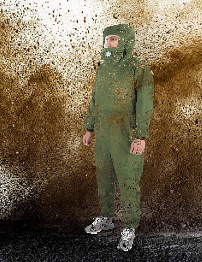 Sand Blasting Suit Protective Hood Splash Work Protection Protective Mask US