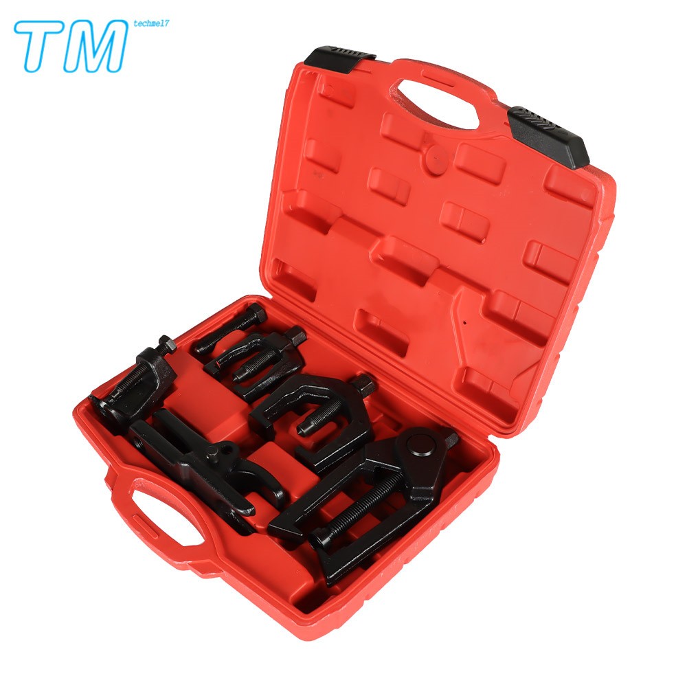 6Pcs Front End Service Tool Kit Pitman Arm Puller Ball Joint Tie Rod Remover Set