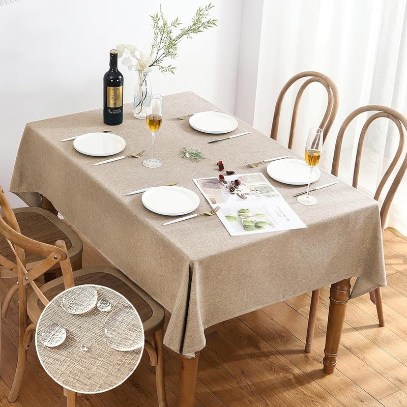 Premium Rectangular Tablecloth Waterproof Durable Washable Dining Parties Events