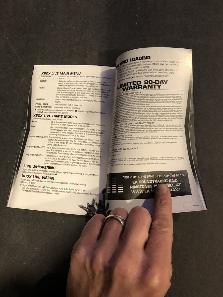 command and conquer 3 xbox 360 Manual Only