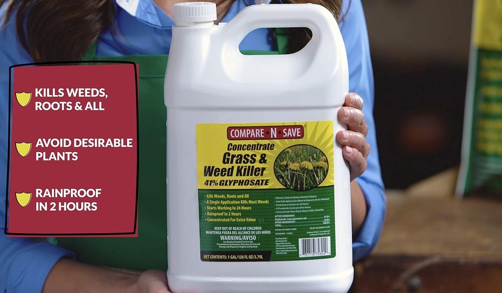 Weed Grass Killer Herbicide 32-ounce 41% Glyphosate Concentrate Compare-N-Save