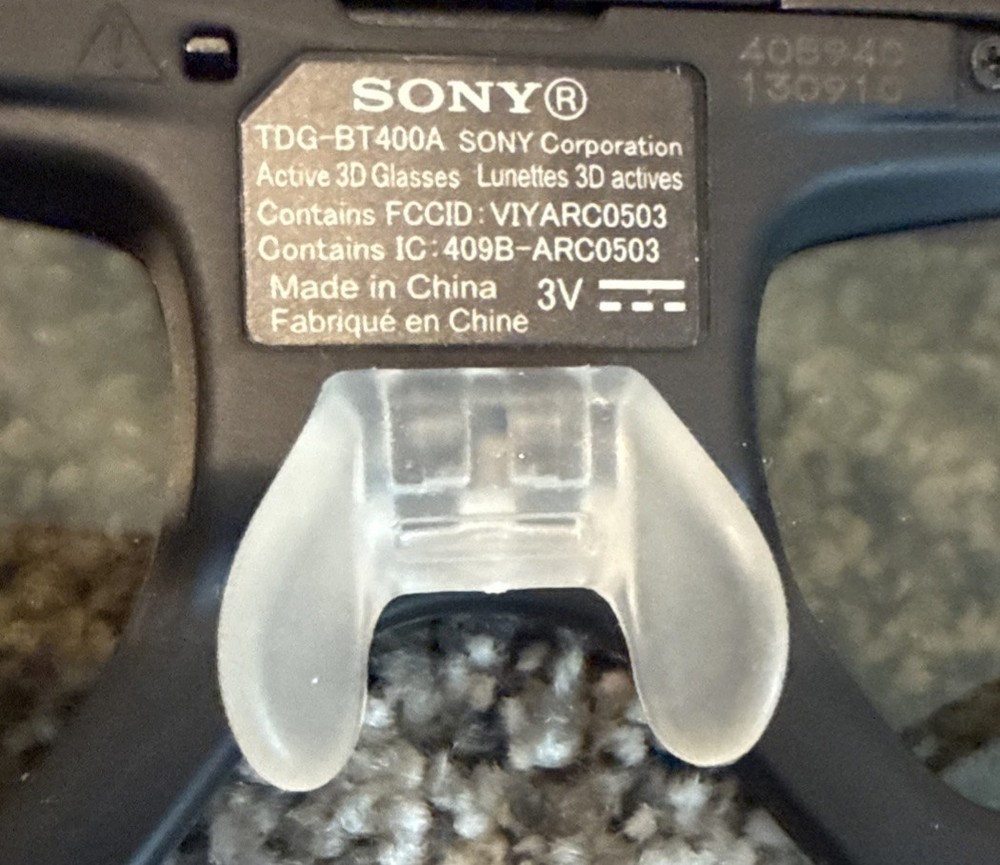 Sony TDG-BT400A Active 3D Glasses Black