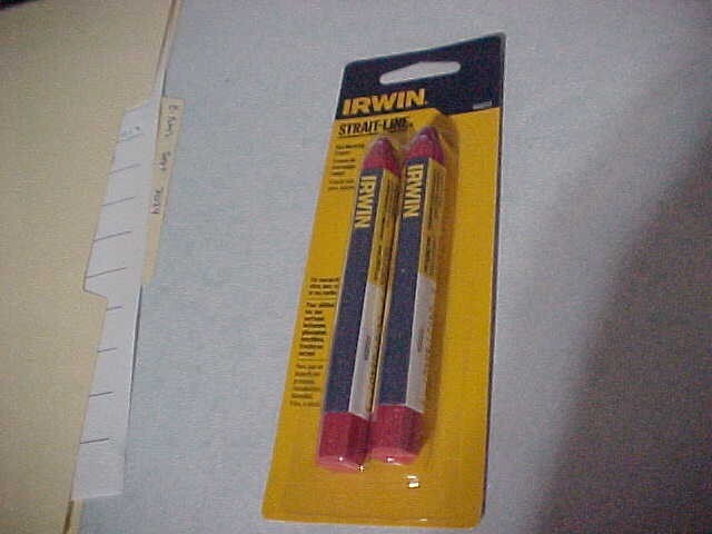 Irwin Tools 2 Pack Strait Line Red Marking Lumber Crayons 666012 SHIPS FREE