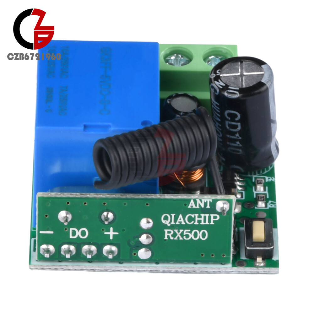433Mhz 5-60V 1CH Wireless Remote Control Switch Relay Receiver Module with Case