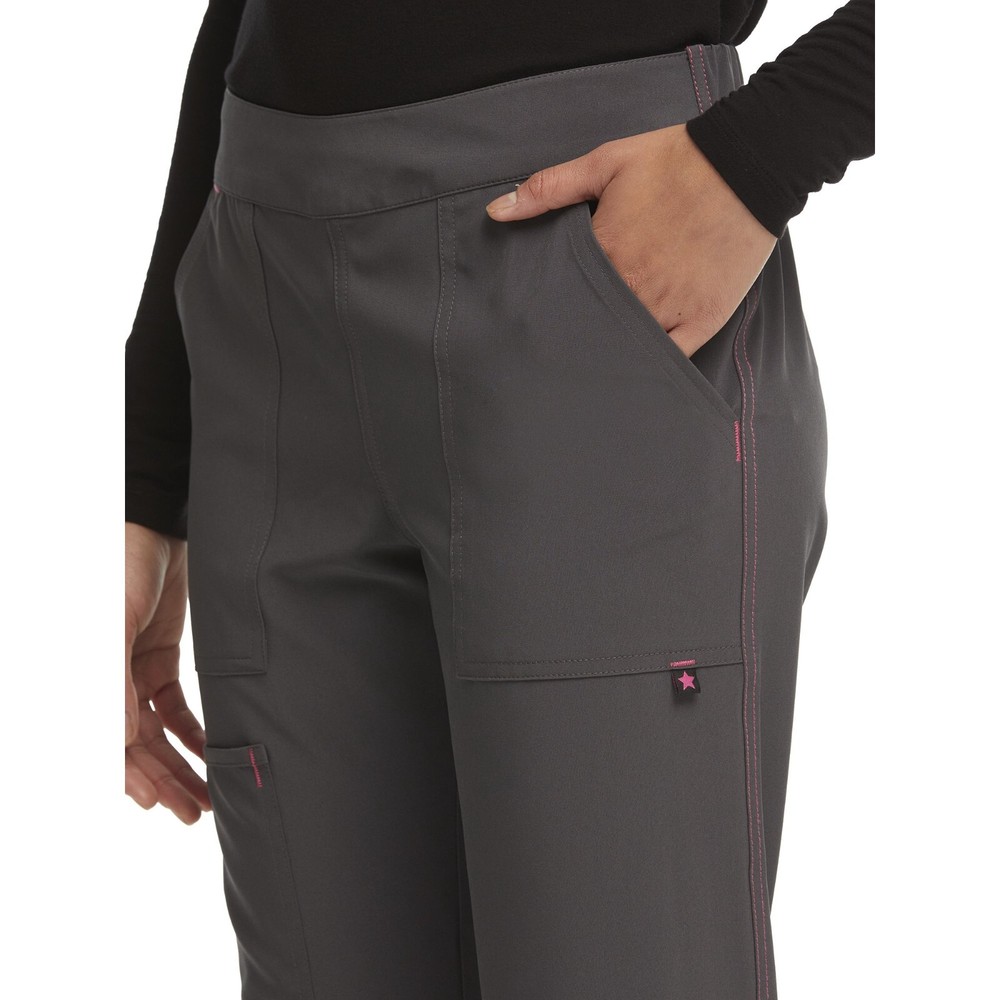 Scrubstar Women's 2Pc Warm Up Scrub Jacket & Pull On Trouser Pewter Plus Size3X