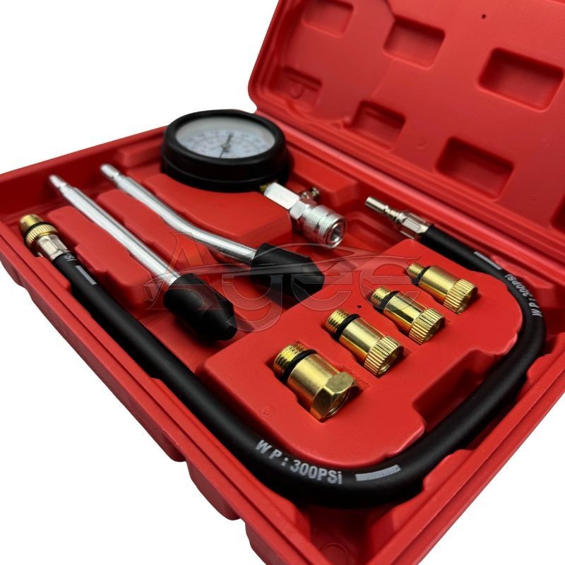 Engine Cylinder Compression Tester Gauge Kit Gas Petrol Diagnostic Testing Tool