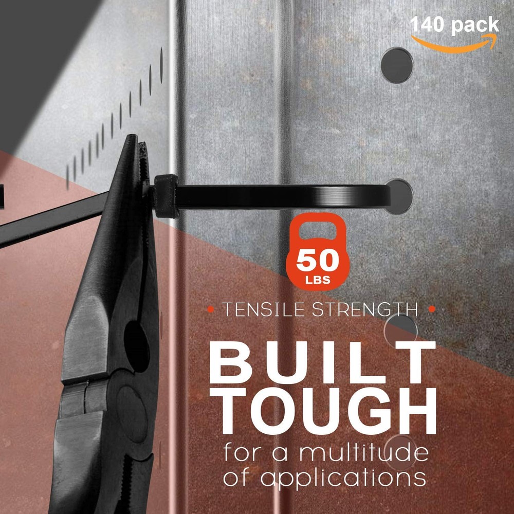 140 Pack 3/4" Zip Tie Adhesive Mounts Self Adhesive Cable Base Holders with Mult
