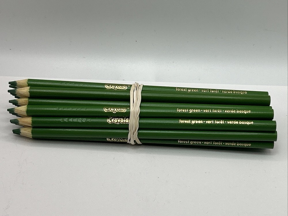(20) Crayola Colored Pencils (forest green) BULK