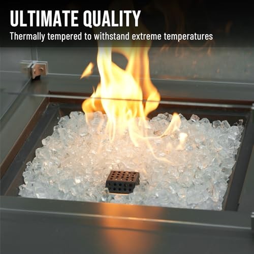 High Luster 10-Pound Regular Fire Glass for Fire Pit Fireplace 1/4" Platinum