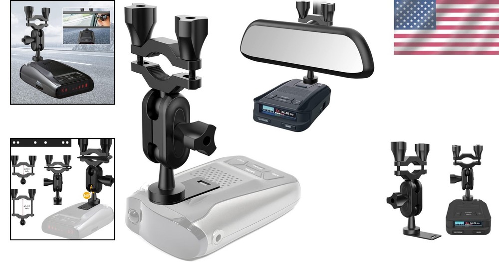 Quick-Install Uniden Radar Detector Mount for Rearview Mirror - Sturdy & Safe