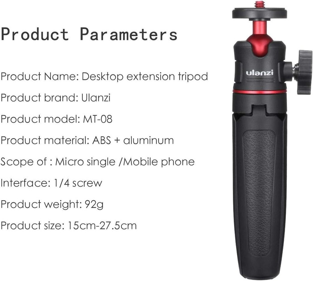 Extendable Mini Tripod for Cameras: Lightweight & Foldable Vlogging Solution