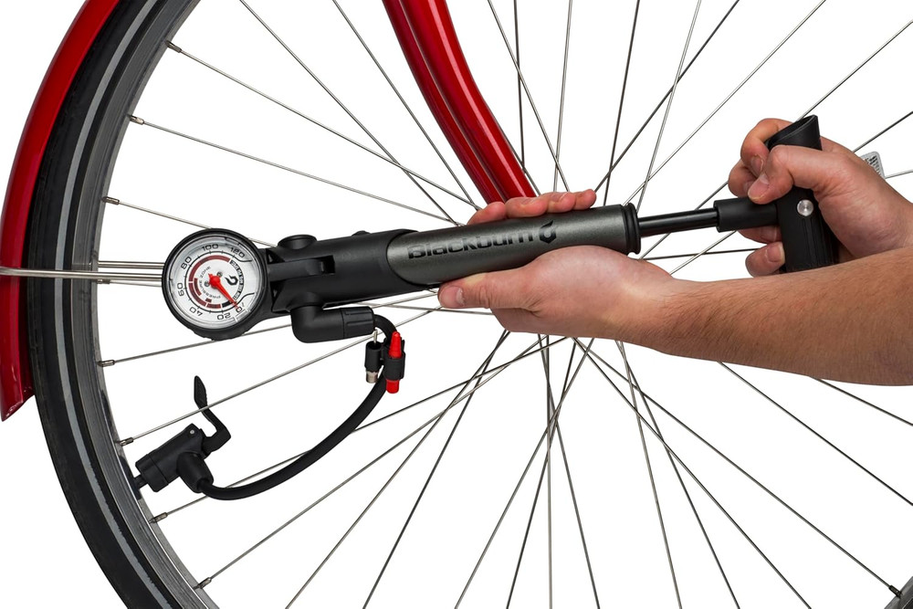 Hybrid Bicycle Frame Pump with Gauge