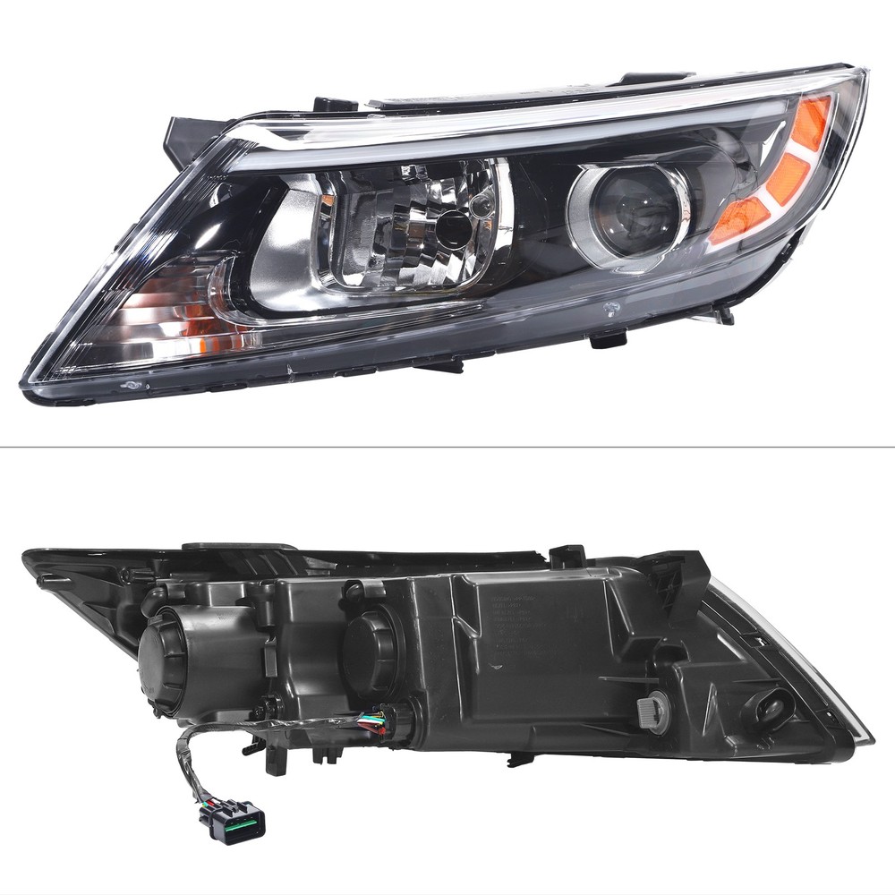 For 2014 2015 Kia Optima Halogen Headlight Projector w/o LED w/ Bulb Pair 2pc