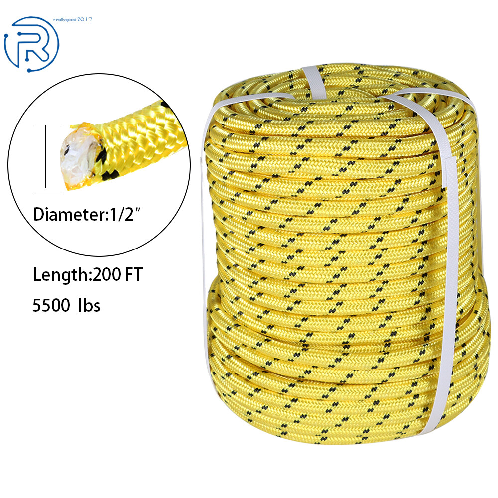 1/2"x 200'  Double Braid Polyester Pulling Rigging Line 5500Lbs Tensile STRENGTH