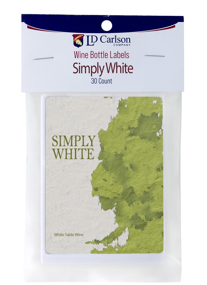 Simply White Wine Labels 30/Pack Varietal Collection