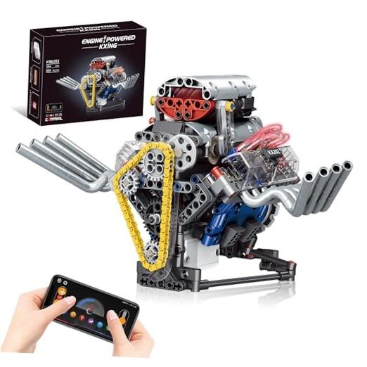 Mini V8 Engine Kit that Runs Building Set Technic Model with Motor, style 2