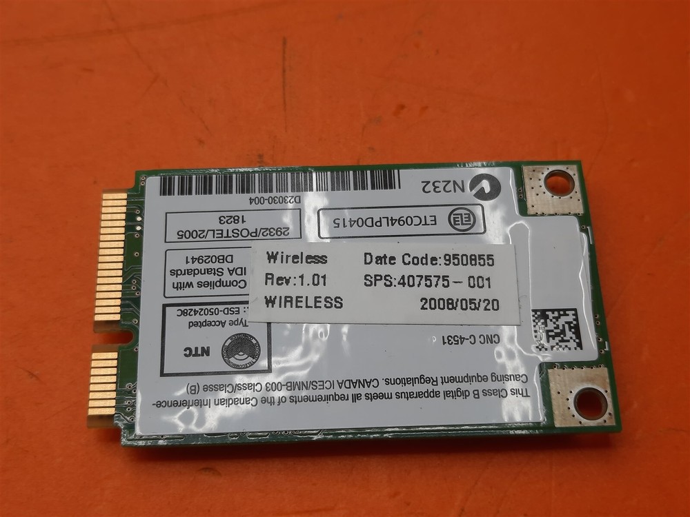 ⭐️⭐️⭐️⭐️⭐️Intel Mini PCI WIfi Wireless Card WM3945ABG