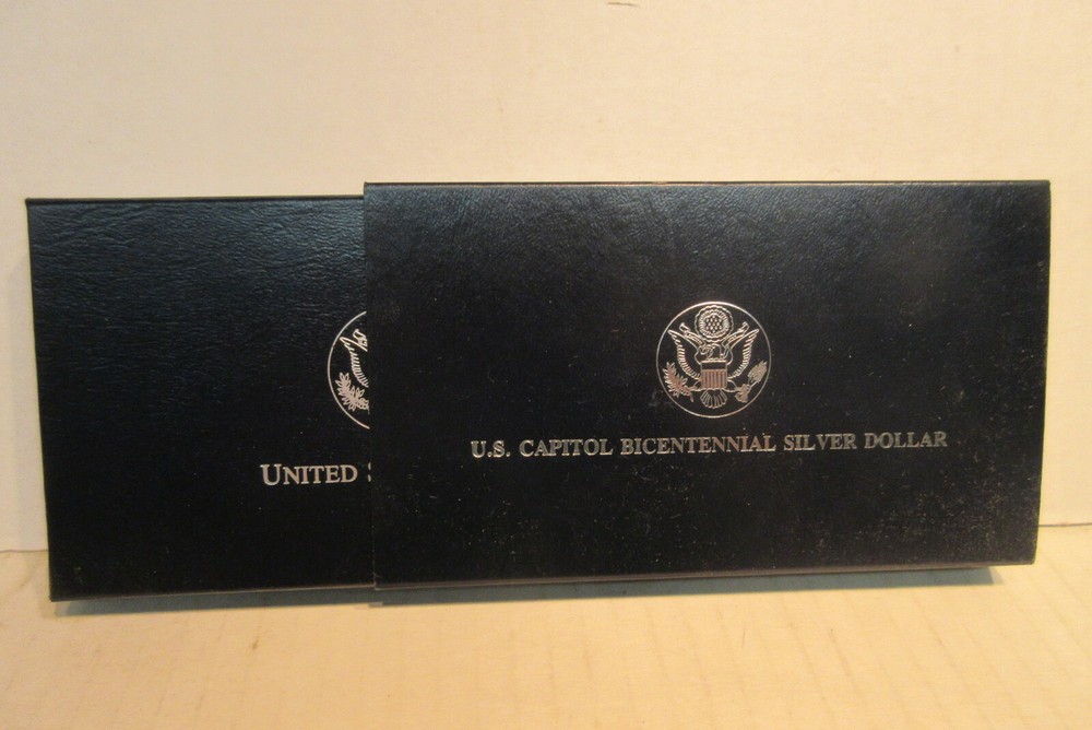 EMPTY BOX & COA for 1994 U.S. Capitol Bicentennial Proof Silver Dollar