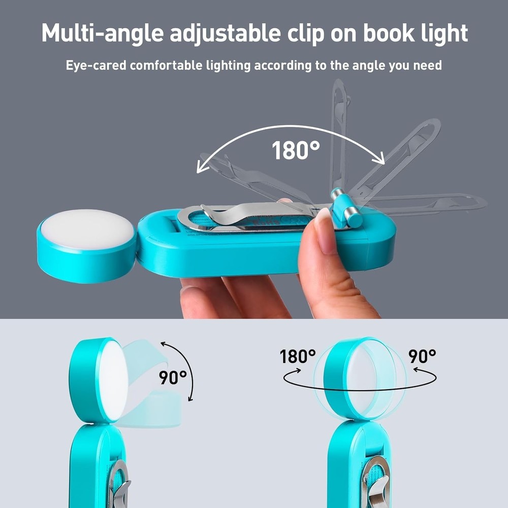 VAVOFO USB Rechargeable Book Light, Amber Blue Light Blocking