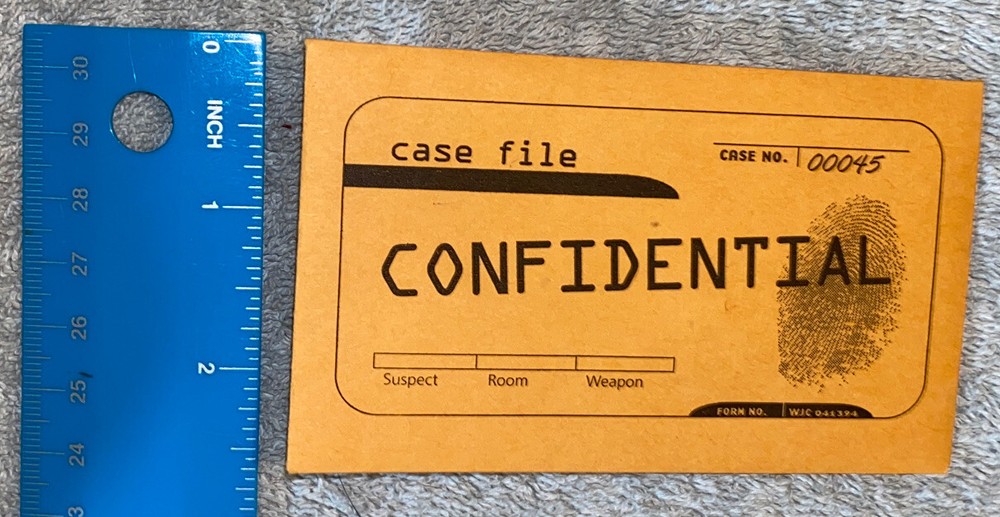 Clue 2005 Case File Confidential Envelope Replacement Piece