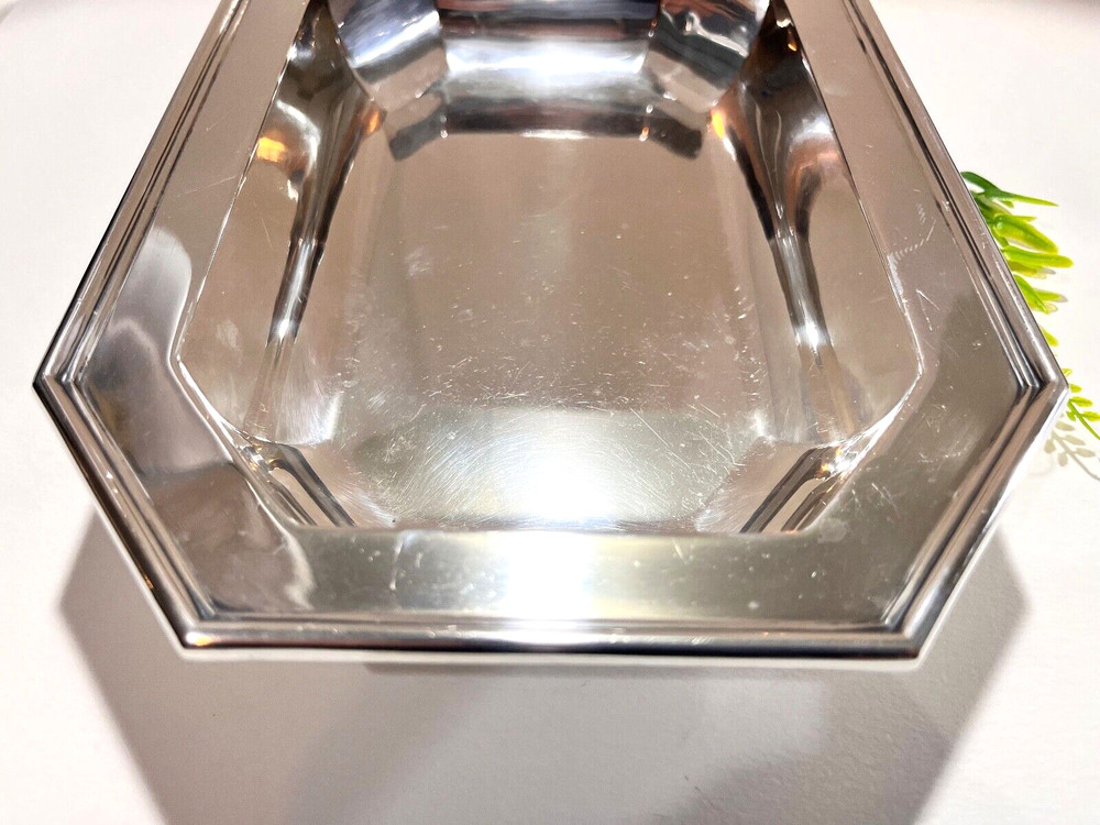 Heavy Sterling Silver Durgin Serving Dish 485 Gr. Rectangular Cut Corner