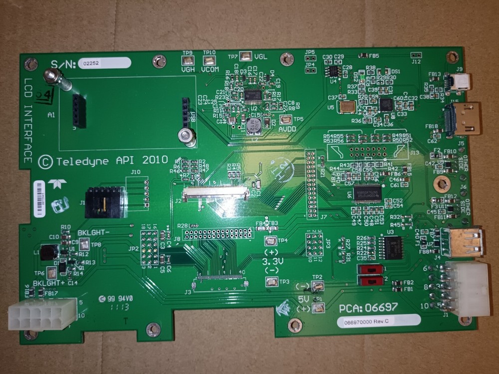 PCA 06670000 Rev: C,  LCD interface for TELEDYNE API T101 H2S Analyzer