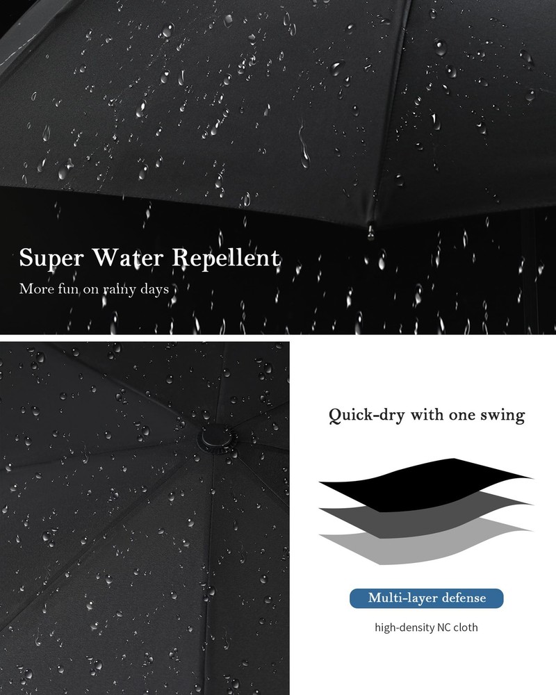 Travel Umbrella Windproof Compact Automatic Wind Resistant Folding Lightweight