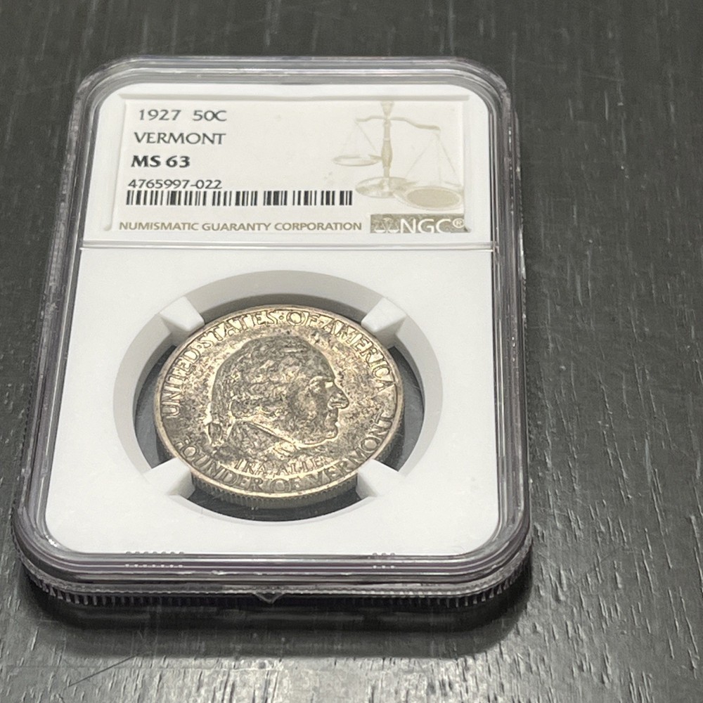 1927 Vermont Half 50c MS63 NGC