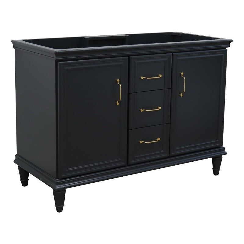 48 in. Double Vanity Dark Gray Cabinet Only